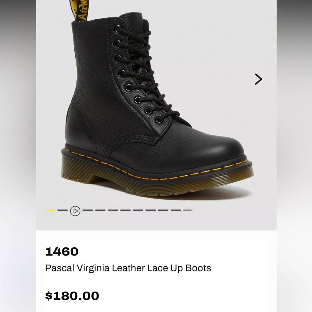 Dr. Martens Black Leather Lace-Up Boots